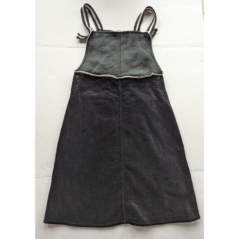 J. Crew KIds Dress Girls Sz 10 Corduroy Black Front Shepra Sleeveless